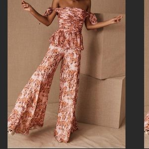 Anthropologi BHLDN Flor Et Al Vivian Jumpsuit Silk